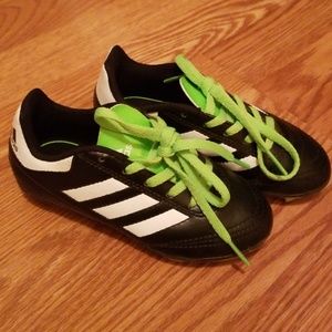 Adidas Soccer cleats with matching shin guards